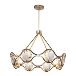 Quincy 8-Light Distressed Twilight Standard Chandelier by Crystorama
