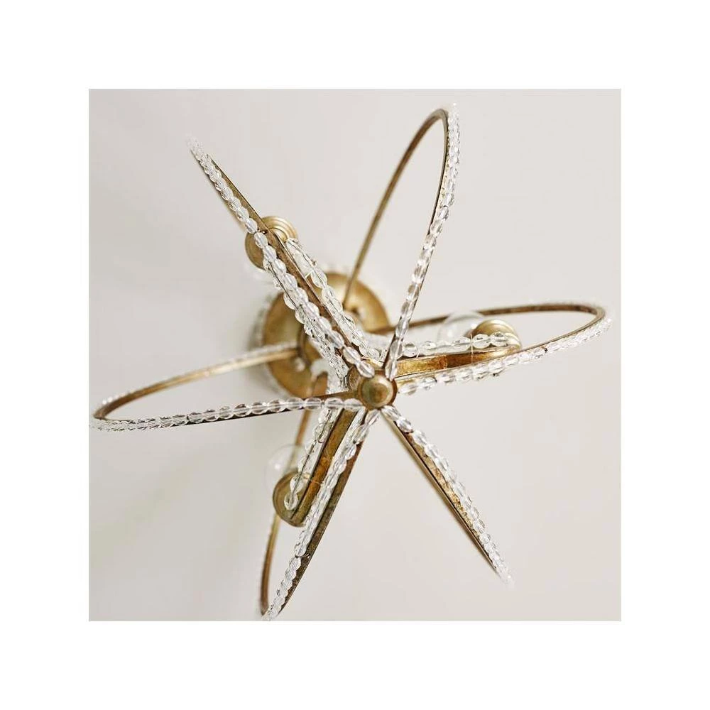 Garland 16 in. 3-Light Distressed Twilight Semi-Flush Mount by Crystorama 5 Garland 16 in. 3-Light Distressed Twilight Semi-Flush Mount by Crystorama - Image 3