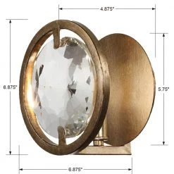 Quincy 1-Light Distressed Twilight Sconce by Crystorama -Crystorama popular store distressed twilight crystorama vanity lighting qui 7621 dt 44 1000