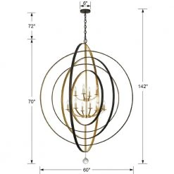 Luna 12-Light English Bronze + Antique Gold Shaded Chandelier by Crystorama 11 Luna 12-Light English Bronze + Antique Gold Shaded Chandelier by Crystorama -Crystorama popular store english bronze antique gold crystorama chandeliers 590 eb ga 44 1000