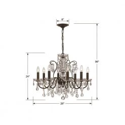 Butler 8-Light English Bronze Crystal Chandelier by Crystorama -Crystorama popular store english bronze crystorama chandeliers 3028 eb cl mwp 44 1000