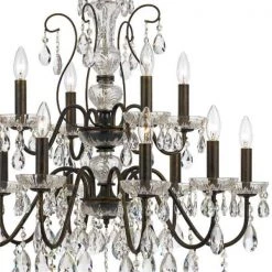 Butler 12-Light English Bronze Crystal Chandelier by Crystorama 9 Butler 12-Light English Bronze Crystal Chandelier by Crystorama -Crystorama popular store english bronze crystorama chandeliers 3029 eb cl saq 4f 1000