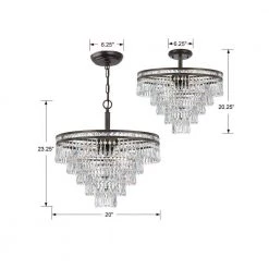 Mercer 7-Light English Bronze Crystal Chandelier by Crystorama -Crystorama popular store english bronze crystorama chandeliers 5264 eb cl mwp 4f 1000