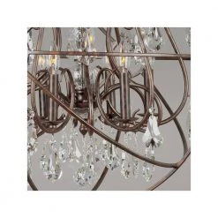 Solaris 6-Light English Bronze Bulb Chandelier by Crystorama -Crystorama popular store english bronze crystorama chandeliers 9028 eb cl mwp 4f 1000