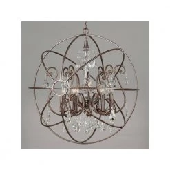 Solaris 6-Light English Bronze Bulb Chandelier by Crystorama -Crystorama popular store english bronze crystorama chandeliers 9028 eb cl mwp fa 1000