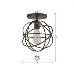 Solaris 1-Light English Bronze Pendant by Crystorama -Crystorama popular store english bronze crystorama chandeliers 9220 eb 44 1000