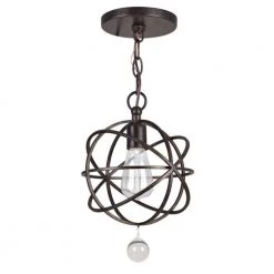 Solaris 1-Light English Bronze Pendant by Crystorama