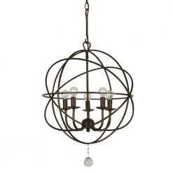 Solaris 5-Light English Bronze Mini Chandelier by Crystorama
