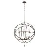 Solaris 6-Light English Bronze Bulb Chandelier by Crystorama -Crystorama popular store english bronze crystorama chandeliers 9228 eb 64 1000
