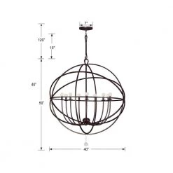 Solaris 9-Light English Bronze Bulb Chandelier by Crystorama -Crystorama popular store english bronze crystorama chandeliers 9229 eb 1f 1000