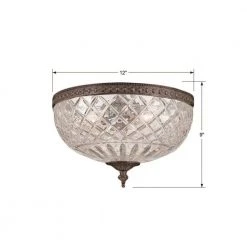 Ceiling Mount 12 in. 3-Light English Bronze Flush Mount by Crystorama -Crystorama popular store english bronze crystorama flush mount lights 117 12 eb 4f 1000