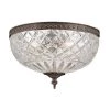Ceiling Mount 12 in. 3-Light English Bronze Flush Mount by Crystorama
