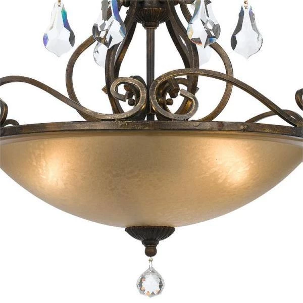 Ashton 16.5 in. 3-Light English Bronze Flush Mount by Crystorama 4 Ashton 16.5 in. 3-Light English Bronze Flush Mount by Crystorama - Image 2