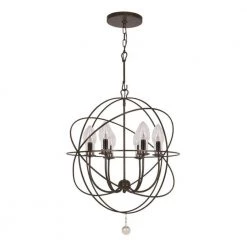 Solaris 6-Light English Bronze Standard Outdoor Chandelier by Crystorama