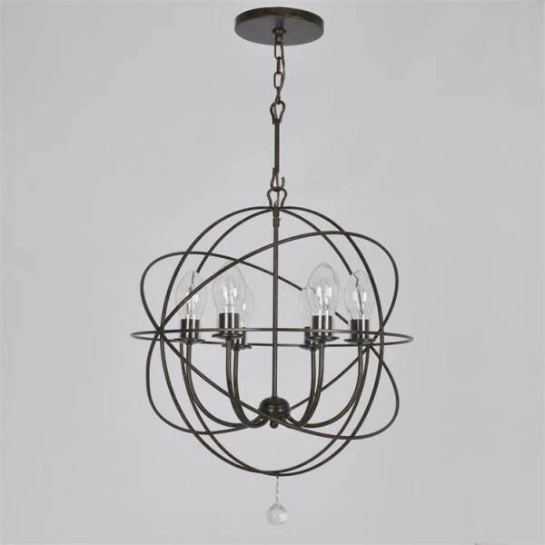 Solaris 6-Light English Bronze Standard Outdoor Chandelier by Crystorama 4 Solaris 6-Light English Bronze Standard Outdoor Chandelier by Crystorama - Image 2