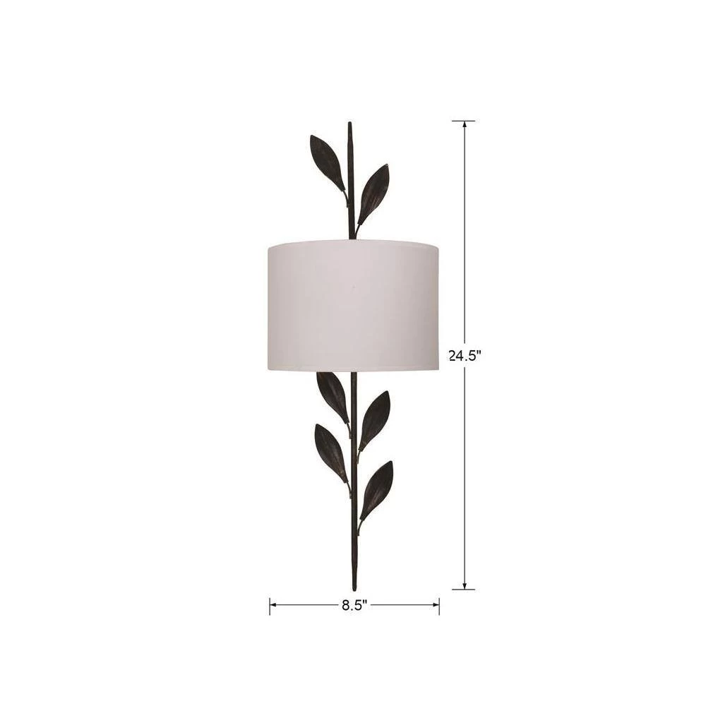 Broche 2-Light English Bronze Sconce by Crystorama 6 Broche 2-Light English Bronze Sconce by Crystorama - Image 4