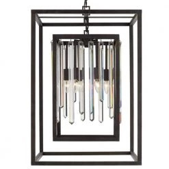 Hollis 6-Light Forged Bronze Cage Chandelier by Crystorama