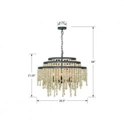 Poppy 6-Light Forged Bronze Beaded Chandelier by Crystorama -Crystorama popular store forged bronze crystorama chandeliers pop a5076 fb 44 1000