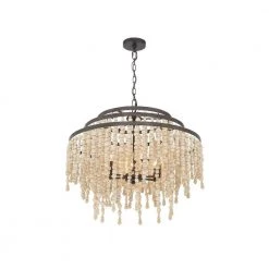 Poppy 6-Light Forged Bronze Beaded Chandelier by Crystorama -Crystorama popular store forged bronze crystorama chandeliers pop a5076 fb fa 1000