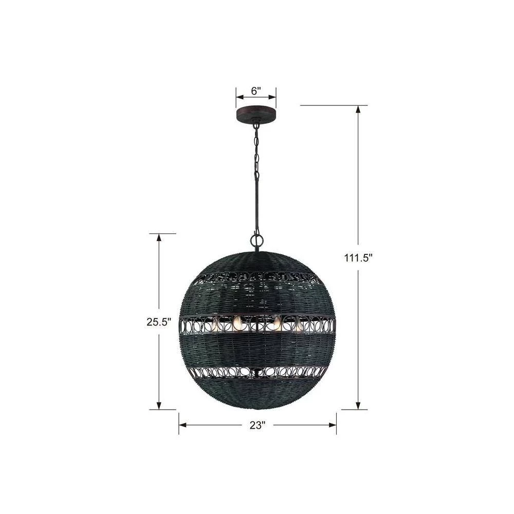 Remy 6-Light Forged Bronze Shaded Chandelier by Crystorama 7 Remy 6-Light Forged Bronze Shaded Chandelier by Crystorama - Image 5