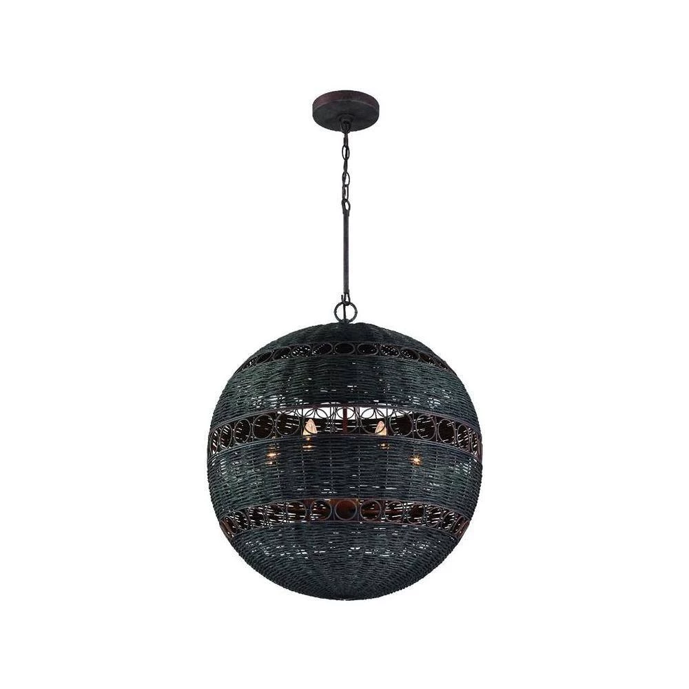 Remy 6-Light Forged Bronze Shaded Chandelier by Crystorama 8 Remy 6-Light Forged Bronze Shaded Chandelier by Crystorama - Image 6