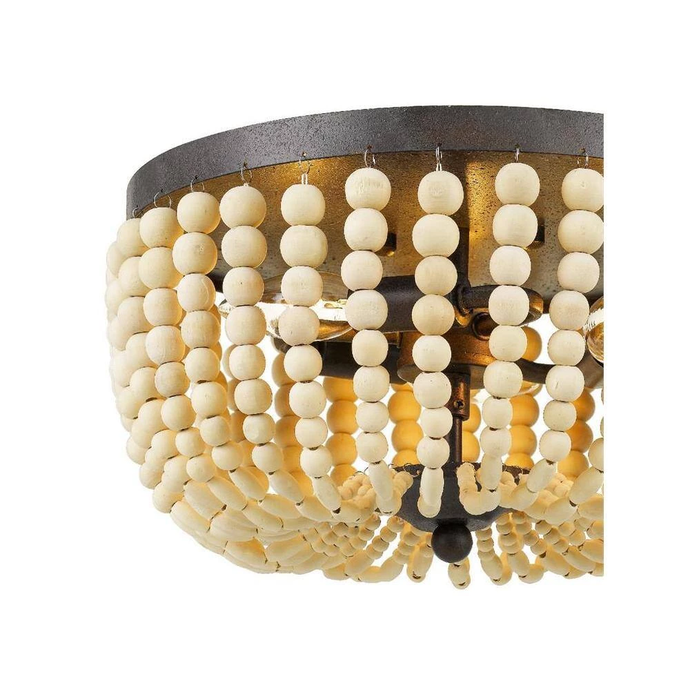 Rylee 12.5 in 3-Light Forged Bronze Flush Mount by Crystorama 6 Rylee 12.5 in 3-Light Forged Bronze Flush Mount by Crystorama - Image 4