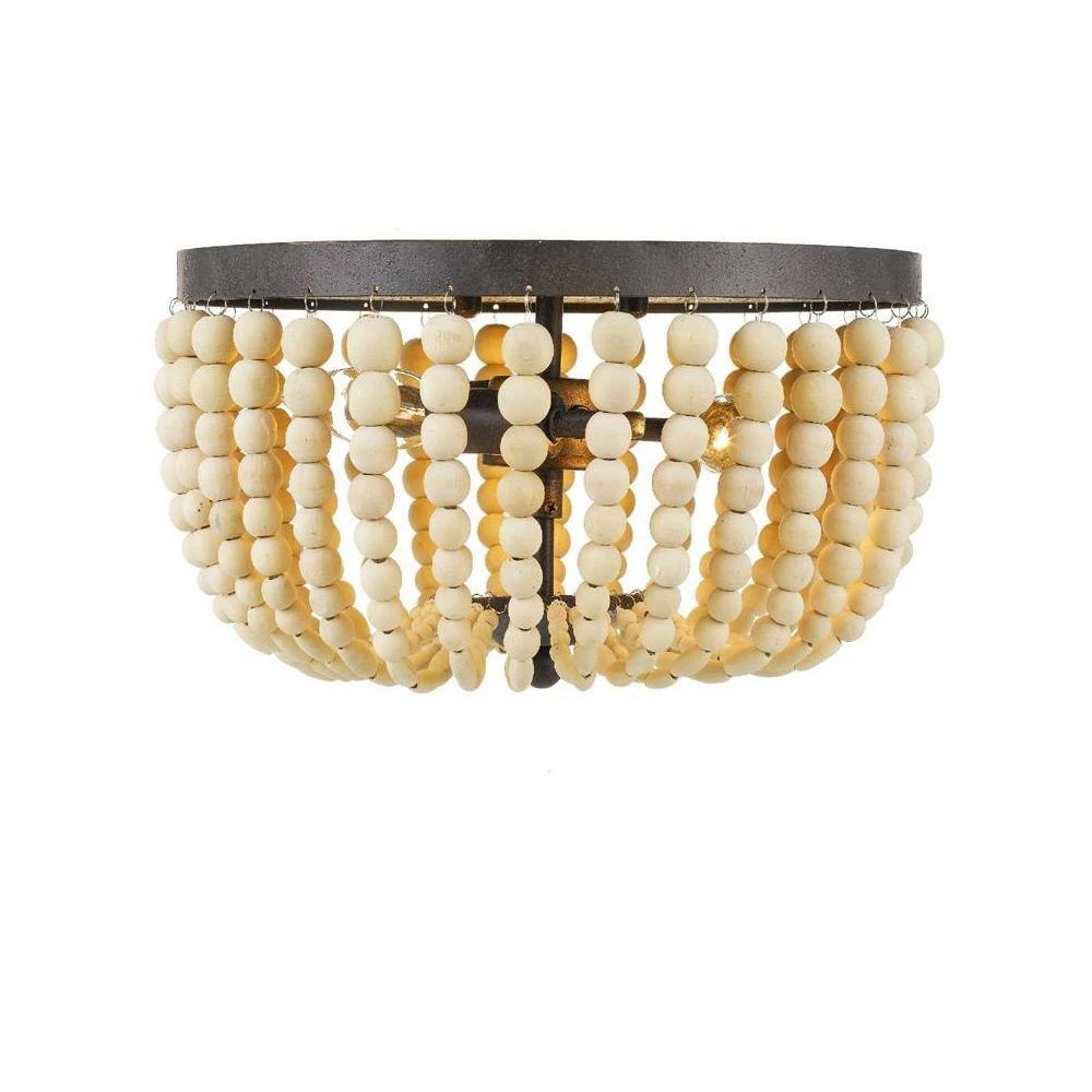 Rylee 12.5 in 3-Light Forged Bronze Flush Mount by Crystorama 5 Rylee 12.5 in 3-Light Forged Bronze Flush Mount by Crystorama - Image 3