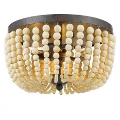 Rylee 12.5 in 3-Light Forged Bronze Flush Mount by Crystorama