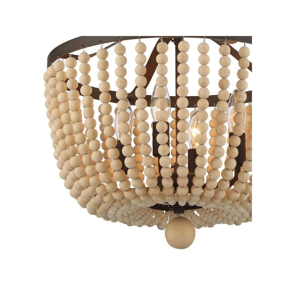 Rylee 16.5 in. 4-Light Forged Bronze Flush Mount by Crystorama 6 Rylee 16.5 in. 4-Light Forged Bronze Flush Mount by Crystorama - Image 4