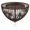 Duval 14 in. 3-Light Forged Bronze Flush Mount by Crystorama