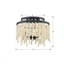 Poppy 14.96 in. 3-Light Forged Bronze Flush Mount by Crystorama -Crystorama popular store forged bronze crystorama flush mount lights pop a5073 fb 1f 1000