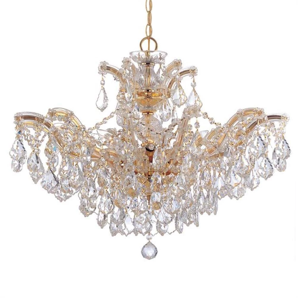 Maria Theresa 6-Light Gold Crystal Chandelier by Crystorama 3 Maria Theresa 6-Light Gold Crystal Chandelier by Crystorama