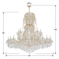 Maria Theresa 37-Light Gold Crystal Chandelier by Crystorama -Crystorama popular store gold crystorama chandeliers 4460 gd cl s 44 1000