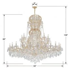 Maria Theresa 37-Light Gold Crystal Chandelier by Crystorama -Crystorama popular store gold crystorama chandeliers 4460 gd cl saq 44 1000