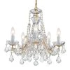 Maria Theresa 5-Light Clear Crystal Gold Mini Chandelier by Crystorama