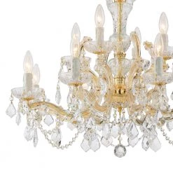 Maria Theresa 12-Light Gold Crystal Chandelier by Crystorama -Crystorama popular store gold crystorama chandeliers 4479 gd cl mwp 4f 1000