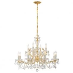Maria Theresa 12-Light Gold Crystal Chandelier by Crystorama -Crystorama popular store gold crystorama chandeliers 4479 gd cl mwp fa 1000