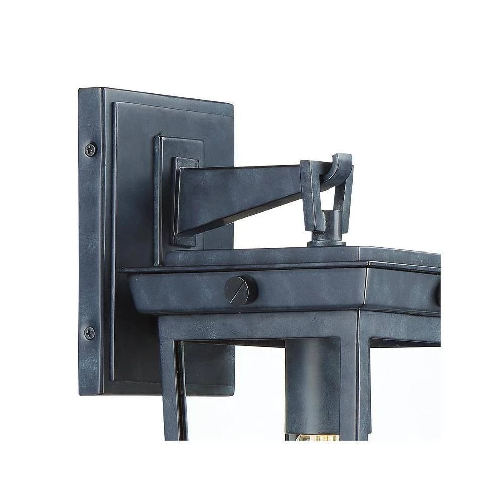 Belmont 1-Light Graphite Outdoor Lantern Sconce by Crystorama 6 Belmont 1-Light Graphite Outdoor Lantern Sconce by Crystorama - Image 4