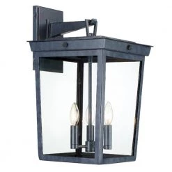 Belmont 3-Light Graphite Outdoor Wall Mount Sconce by Crystorama