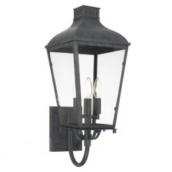 Dumont 3-Light Graphite Outdoor Sconce by Crystorama