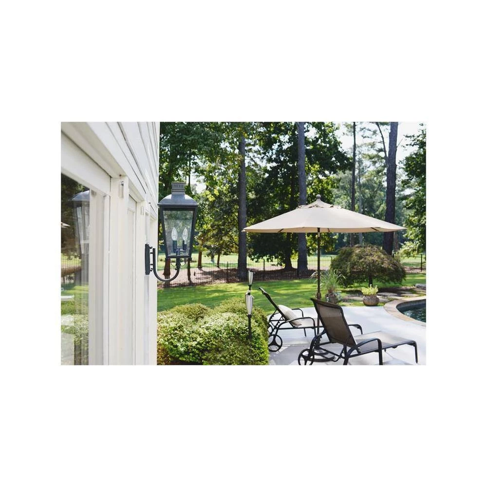 Dumont 3-Light Graphite Outdoor Sconce by Crystorama 4 Dumont 3-Light Graphite Outdoor Sconce by Crystorama - Image 2