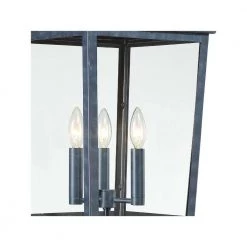 Belmont 3-Light Graphite Outdoor Lantern with Shade by Crystorama -Crystorama popular store graphite crystorama post lanterns bel a8069 ge 4f 1000
