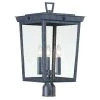Belmont 3-Light Graphite Outdoor Lantern with Shade by Crystorama 2 Belmont 3-Light Graphite Outdoor Lantern with Shade by Crystorama -Crystorama popular store graphite crystorama post lanterns bel a8069 ge 64 1000