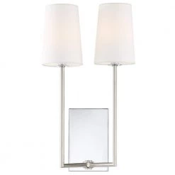 Lena 2-Light Polished Chrome Sconce by Crystorama