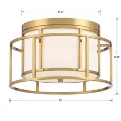 Hulton 15 in 2-Light Luxe Gold Flush Mount by Crystorama -Crystorama popular store luxe gold crystorama flush mount lights 9590 lg 1f 1000