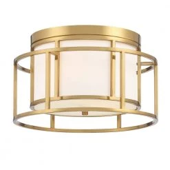 Hulton 15 in 2-Light Luxe Gold Flush Mount by Crystorama