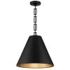 Alston 3-Light Matte Black + Antique Gold Chandelier by Crystorama