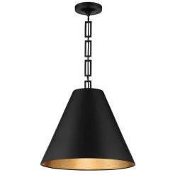 Alston 3-Light Matte Black + Antique Gold Chandelier by Crystorama