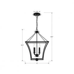 Broche 4-Light Matte Black Chandelier by Crystorama 14 Broche 4-Light Matte Black Chandelier by Crystorama -Crystorama popular store matte black crystorama chandeliers 516 mk 76 1000