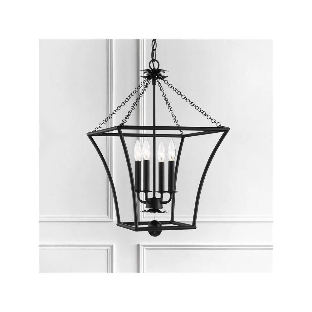 Broche 4-Light Matte Black Chandelier by Crystorama 7 Broche 4-Light Matte Black Chandelier by Crystorama - Image 6